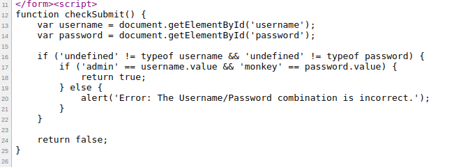 Hard-coded username and password